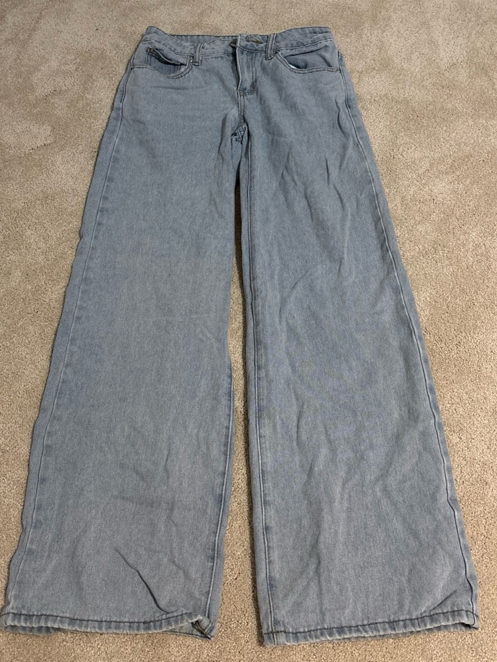Edikted Light Blue Wide-Leg Jeans